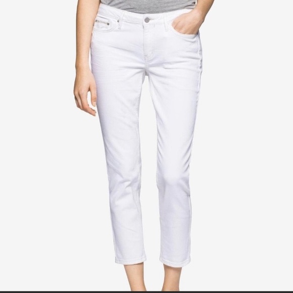 Calvin Klein white skinny cropped jeans - Picture 1 of 6